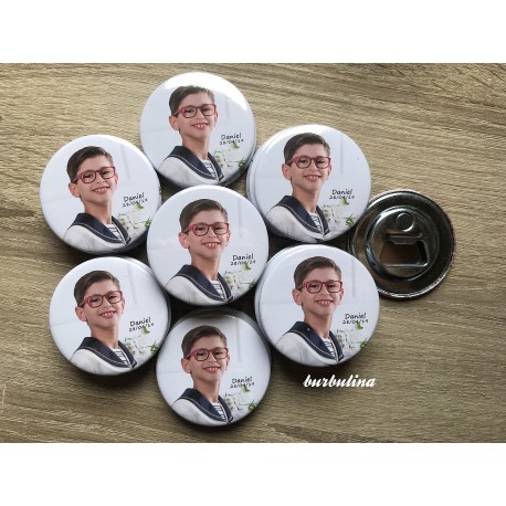 Abridores con imán  para detalle de comunión  con foto