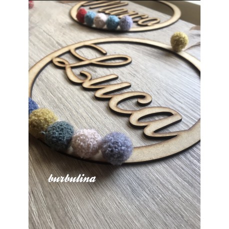 Colgador con nombre para niño o niña