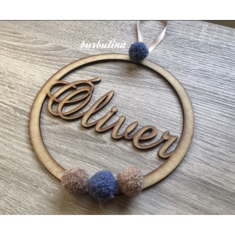 Colgador con nombre para niño o niña