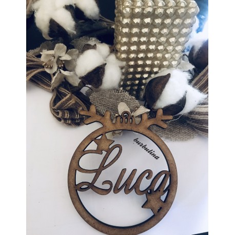 Bola navidad con nombre modelo reno