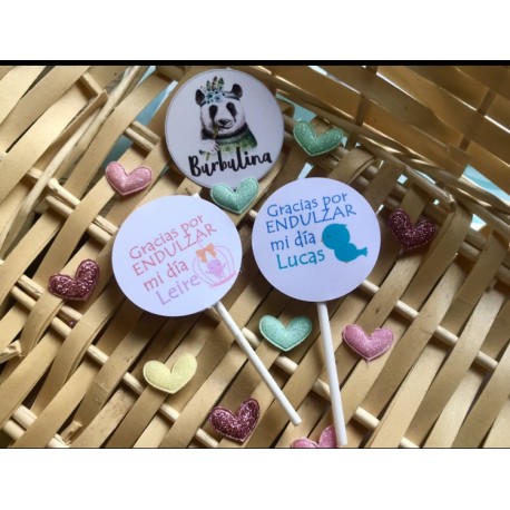 Piruletas personalizadas modelo pajaritos