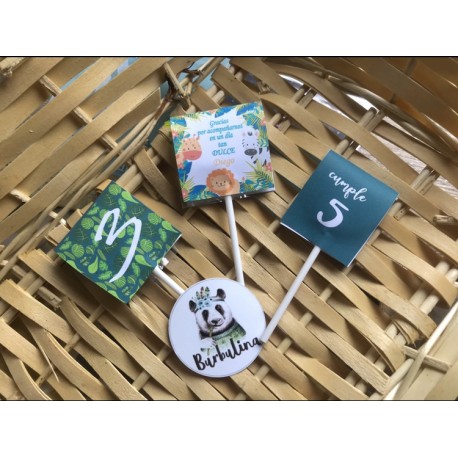 Piruletas personalizadas modelo Jungla