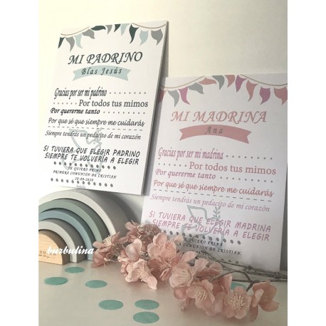 Lámina padrino cartón pluma