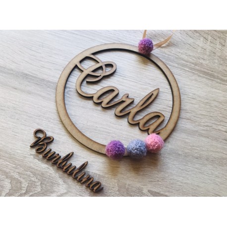 Colgador con nombre para niño o niña