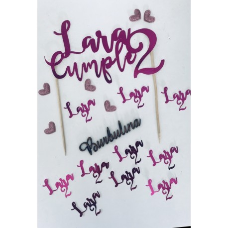 Cake Topper Grande y 10 minis