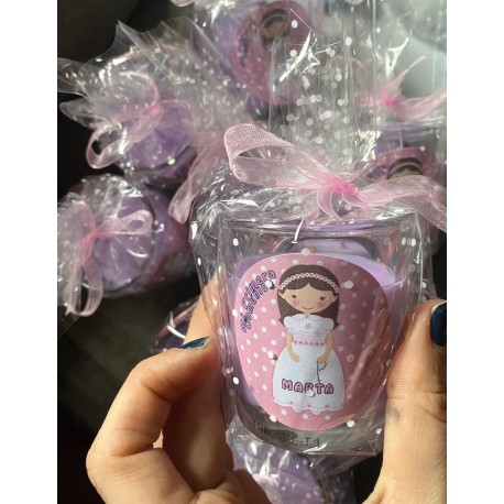 Vela personalizada para boda, bautizo o comunión