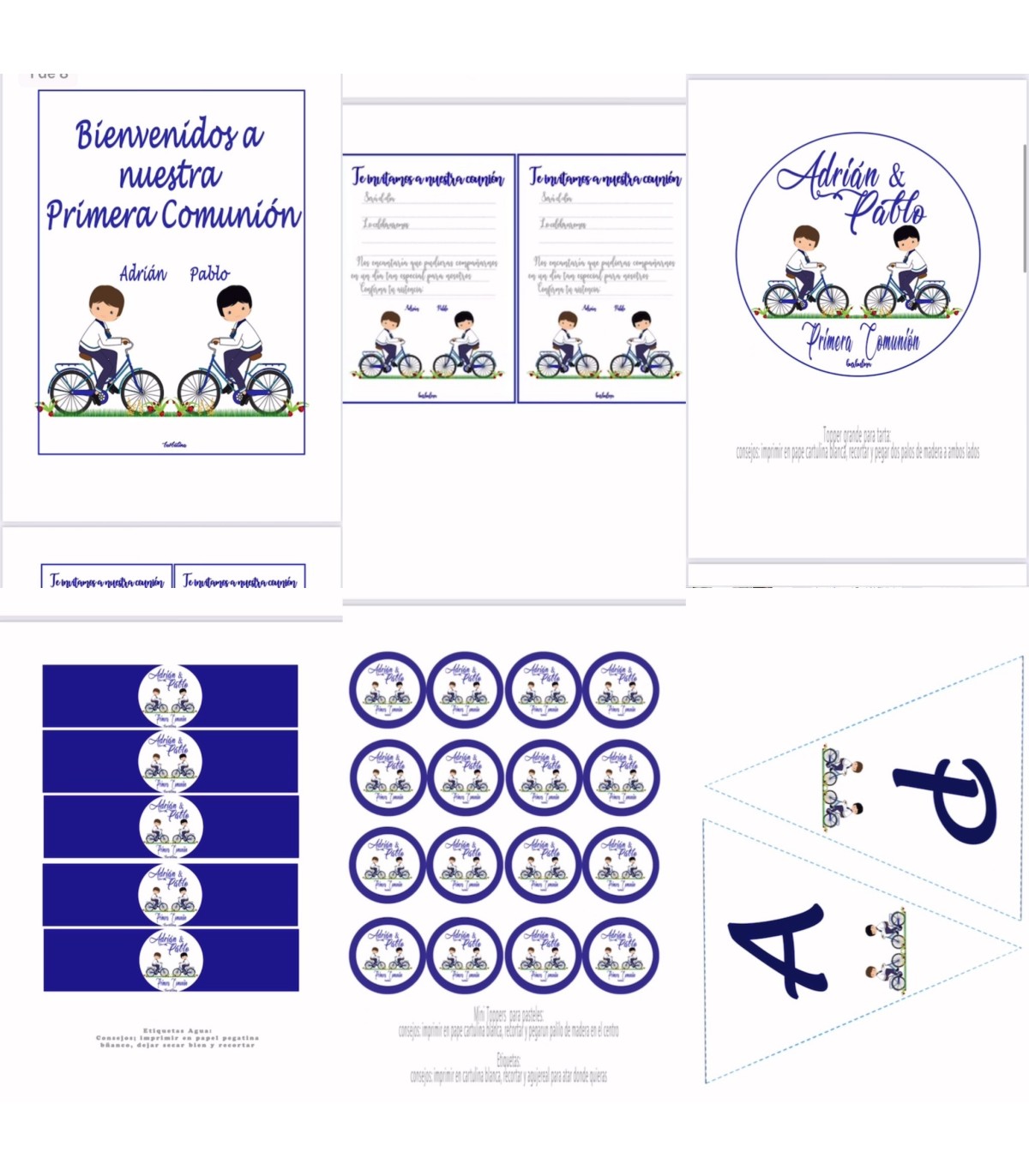 Libro De Firmas Comunión Niña Bicicleta