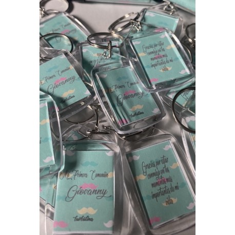 llavero personalizado a dos caras