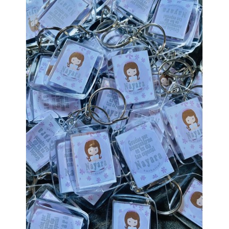 llavero personalizado a dos caras