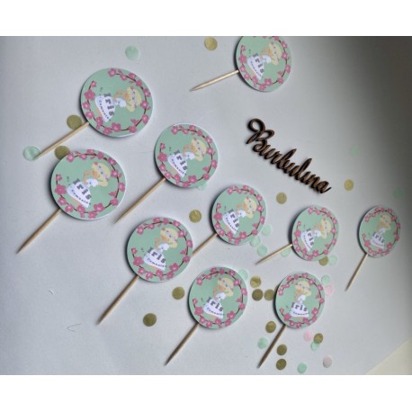 Toppers decorativos para pasteles o plantas