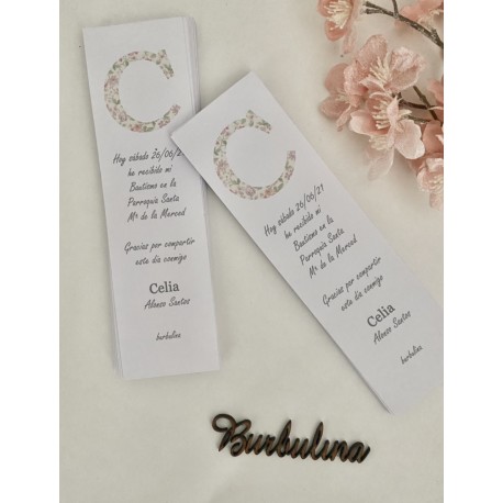 Marcapáginas recordatorio o de agradecimiento