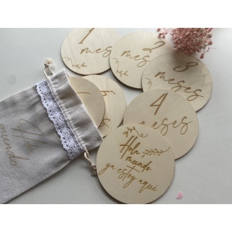 Placas cumple mes personalizadas