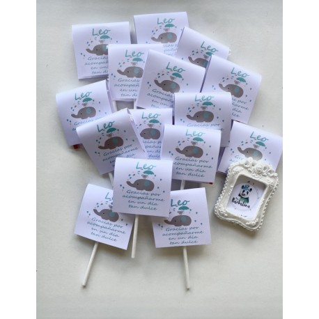 Piruletas personalizadas para bautizo varios modelos