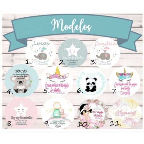Piruletas personalizadas para bautizo varios modelos