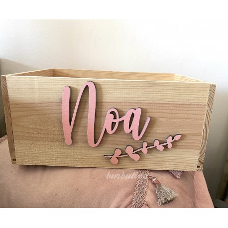 Caja canastilla personalizada con nombre