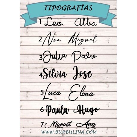 Caja canastilla personalizada con nombre
