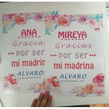 Lamina madrina satinada para enmarcar