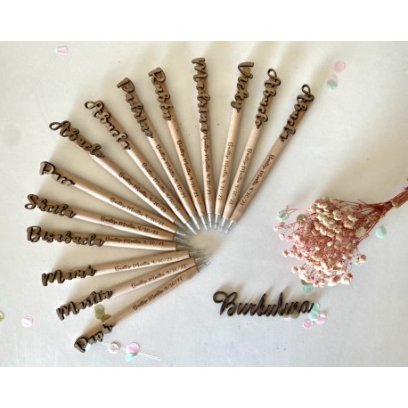 Boli de madera personalizado con nombre