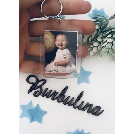 Llavero personalizado con foto y mensaje