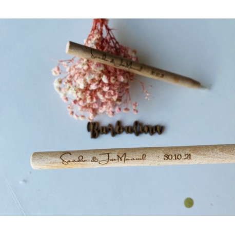 Boli de madera para testigos de boda