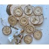 Rodaja de madera gravada 7-8cm