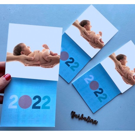 Calendario con foto e imán para la nevera