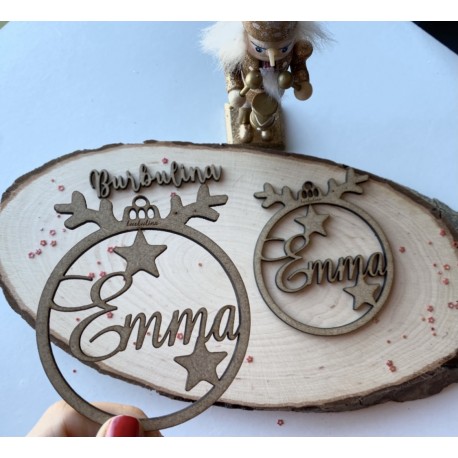 Bola navidad con nombre modelo reno