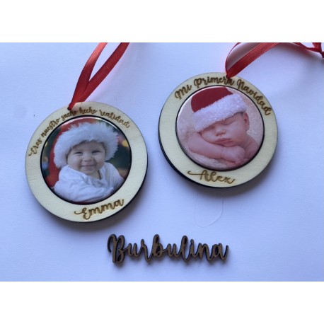 Bola árbol de navidad con foto (dto por cantidad)