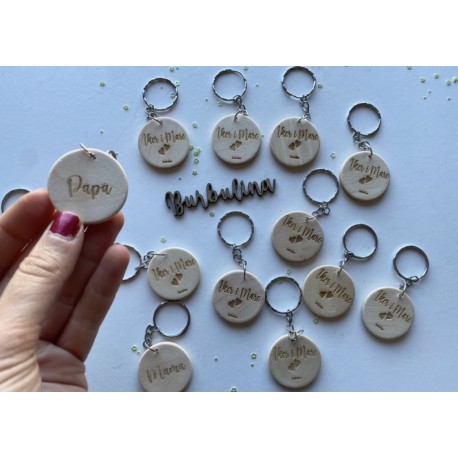 Llavero de madera personalizado