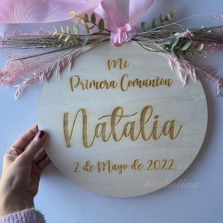 Cartel personalizado para silla o mesa dulce