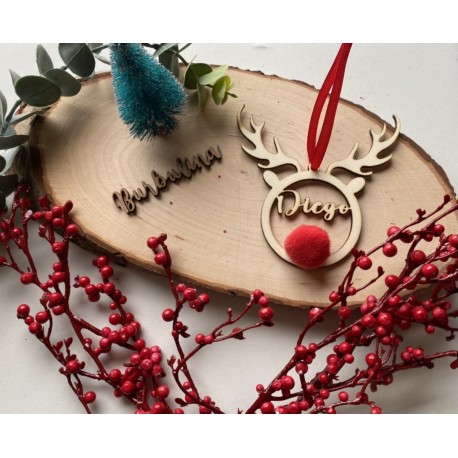 Colgante árbol personalizado Rudolf