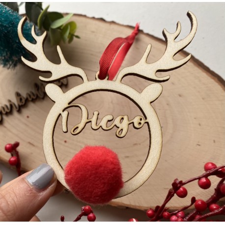 Colgante árbol personalizado Rudolf