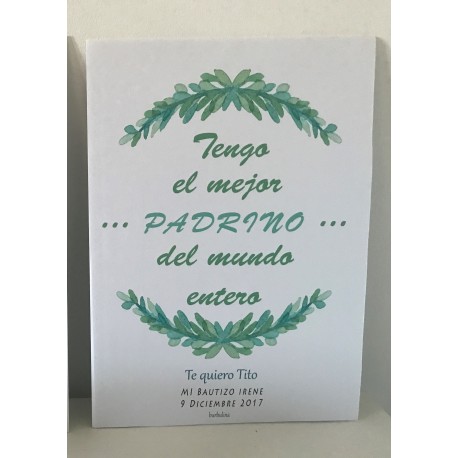 Lámina padrino cartón pluma