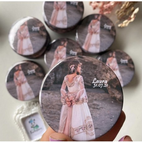 Abridores con imán  para detalle de comunión  con foto