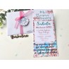 Invitación bautizo o comunión modelo primavera