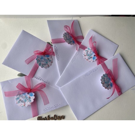 Invitación bautizo o comunión modelo botanic