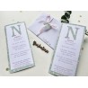 Invitación bautizo o comunión modelo botanic