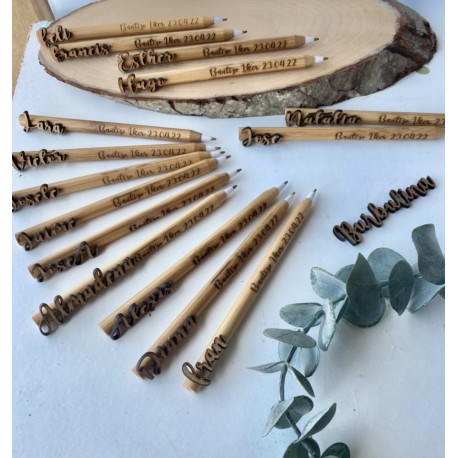 Boli de madera personalizado con nombre