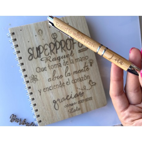 Libreta personalizada para profe