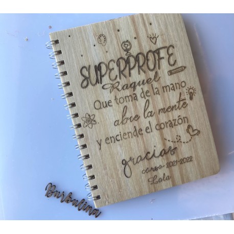 Libreta personalizada para profe