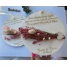 Placa con flores preservadas para boda
