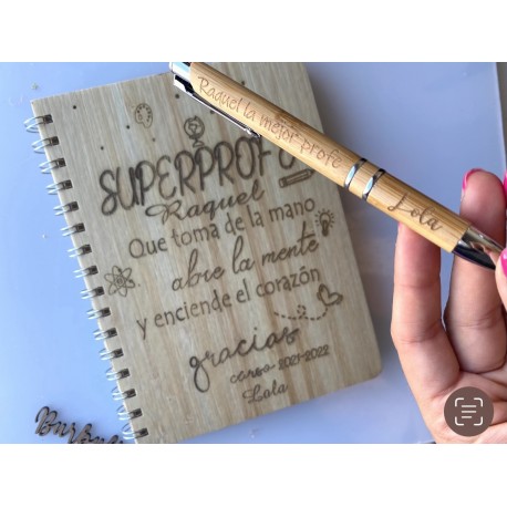 Libreta personalizada para profe