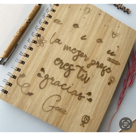 Libreta personalizada para profe