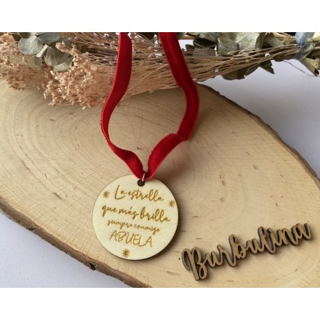 Lazo ramo de novia madera