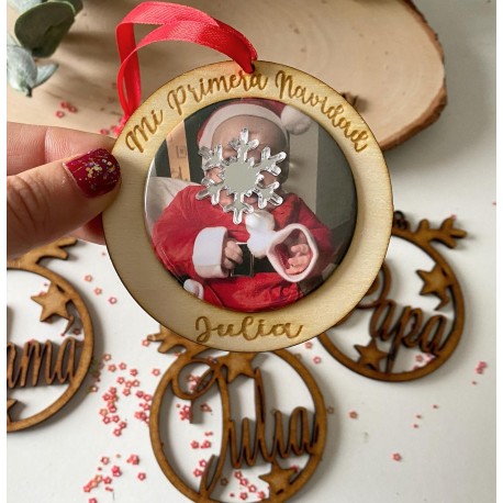 Bola árbol de navidad con foto (dto por cantidad)