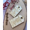 Etiquetas de madera para regalos de Papá Noel y Reyes Magos