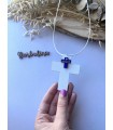 Colgante cruz de madera primera comunión