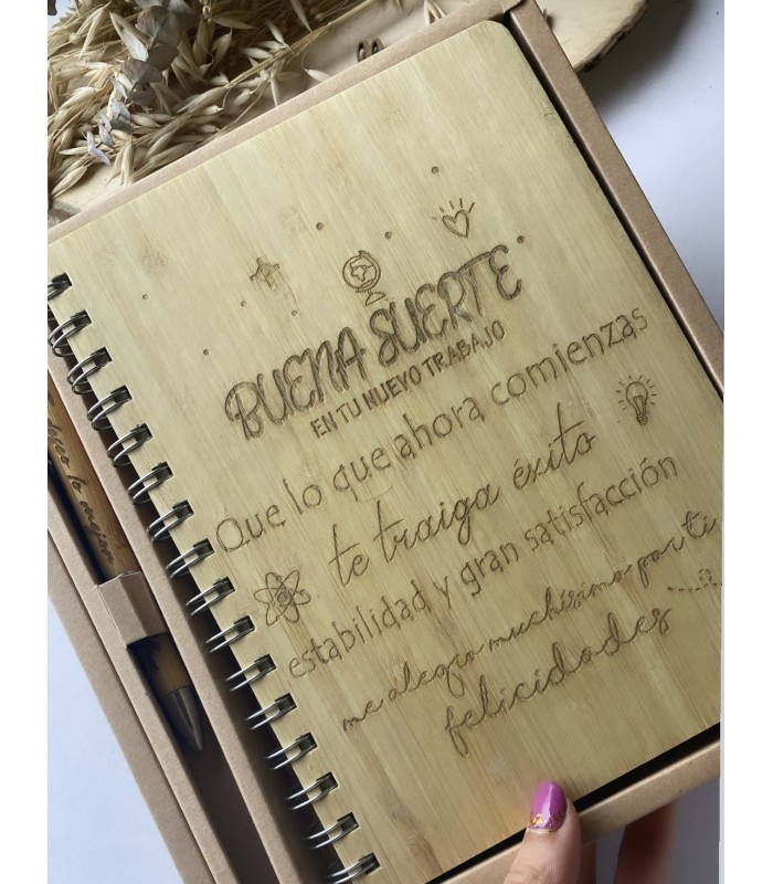 Libreta personalizada para regalo nuevo trabajo
