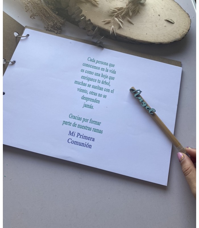 Libro de firmas primera comunión temática fútbol con boli