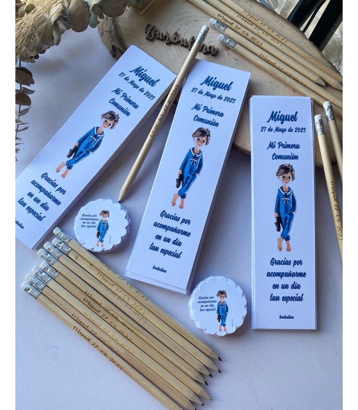 Marcapáginas con lápiz modelo marinero